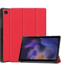 Ntech Samsung Galaxy Tab A8 Hoes Rood - Samsung Tab A8 2021 hoes (10.5 inch) smart cover - Tab A8 2021 hoes 10.5 bookcase - hoes Samsung Tab A8 2021 - hoesje Samsung Galaxy Tab A8 2021