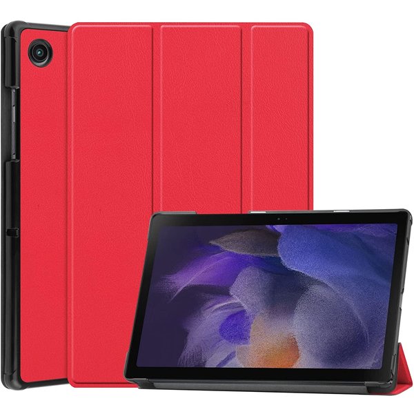 Ntech Hoes geschikt voor Samsung Galaxy Tab A8 – Samsung tab A8 (2021 / 2022) Trifold tablet hoes - Rood