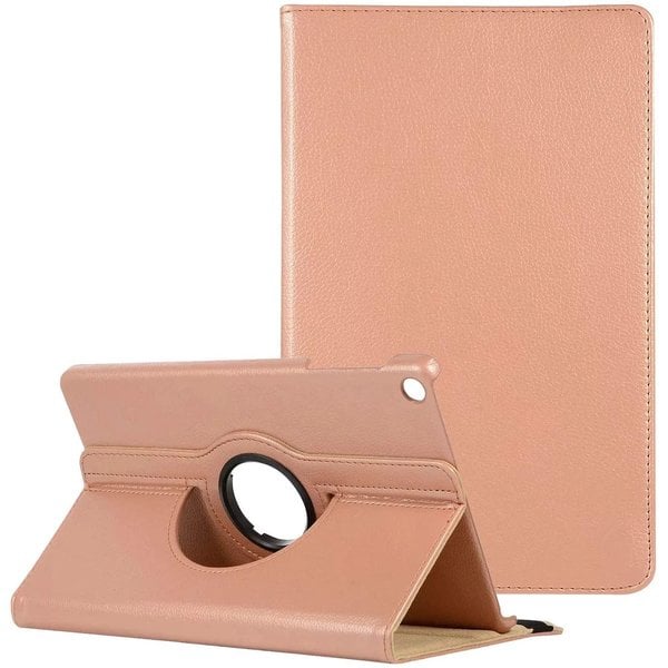 Ntech Hoes Geschikt voor Samsung Galaxy Tab A8 (2021) hoes - Hoes Geschikt voor Samsung Galaxy Tab A8 (10.5 inch) 2021 draaibare hoes - Rose Goud