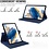 Ntech  Hoesje Geschikt Voor Samsung Galaxy Tab A8 Hoes Donker Blauw - Hoesje Geschikt Voor Samsung Galaxy Tab A8 hoesje 2021 - tablethoes draaibare book case Hoesje Geschikt Voor Samsung Galaxy Tab A8 Screenprotector / tempered glass