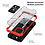 Ntech Hoesje Geschikt voor iPhone 13 transparent rugged case Met Ringhouder – Rood