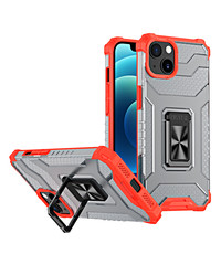 Ntech iPhone 13 Pro hoesje transparent rugged case Rood