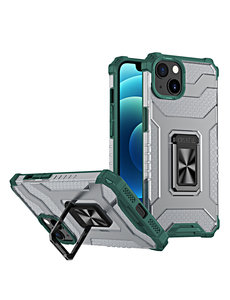Ntech iPhone 13 Pro hoesje transparent rugged case Groen