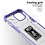 Ntech Hoesje Geschikt voor iPhone 13 Pro transparent rugged case Met Ringhouder – Paars