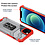 Ntech Hoesje Geschikt voor iPhone 13 Mini transparent rugged case Met Ringhouder – Rood