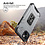 Ntech Hoesje Geschikt voor iPhone 13 Mini transparent rugged case Met Ringhouder – Zwart