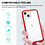 Ntech  Hoesje Geschikt voor iPhone 13 hoesje transparant met bumper Rood - Ultra Hybrid Hoesje Geschikt voor iPhone 13 case