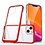 Ntech  Hoesje Geschikt voor iPhone 13 Pro hoesje transparant met bumper Rood - Ultra Hybrid Hoesje Geschikt voor iPhone 13 Pro case
