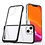 Ntech  Hoesje Geschikt voor iPhone 13 Mini hoesje transparant met bumper Zwart - Ultra Hybrid Hoesje Geschikt voor iPhone 13 Mini case