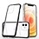 Ntech  Hoesje Geschikt voor iPhone 12 hoesje transparant met bumper Zwart - Ultra Hybrid Hoesje Geschikt voor iPhone 12 case