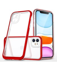 Ntech iPhone 11 Pro hoesje transparant met bumper Rood - Ultra Hybrid hoesje iPhone 11 Pro case