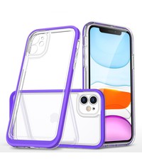 Ntech iPhone 11 Pro hoesje transparant met bumper Paars - Ultra Hybrid hoesje iPhone 11 Pro case