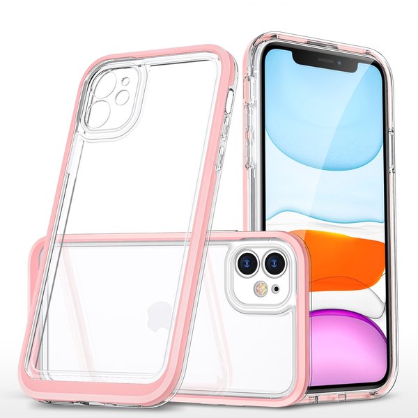 Ntech  Hoesje Geschikt voor iPhone 11 Pro hoesje transparant met bumper Rosegoud - Ultra Hybrid Hoesje Geschikt voor iPhone 11 Pro case