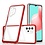 Ntech Hoesje Geschikt Voor Samsung Galaxy A32 4G hoesje transparant cover met bumper Rood - Ultra Hybrid hoesje Hoesje Geschikt Voor Samsung Galaxy A32 4G case