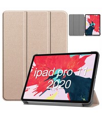 Ntech iPad Pro Hoes - iPad Pro 2021 Hoes - iPad Pro Hoes 2020 Goud - 11 Inch - iPad Pro 2020 Hoes - Hoes iPad Pro 2021 smart cover Trifold