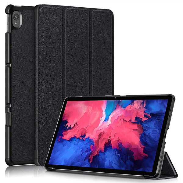 Ntech Hoes Geschikt voor Lenovo Tab P11 hoes - Hoes Geschikt voor Lenovo Tab P11 bookcase Zwart - Trifold tablethoes smart cover - hoes Hoes Geschikt voor Lenovo Tab P11 - Ntech