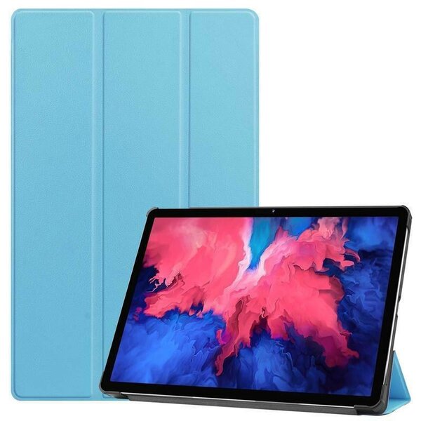 Ntech Hoes Geschikt voor Lenovo Tab P11 hoes - Hoes Geschikt voor Lenovo Tab P11 bookcase Licht Blauw - Trifold tablethoes smart cover - hoes Hoes Geschikt voor Lenovo Tab P11 - Ntech