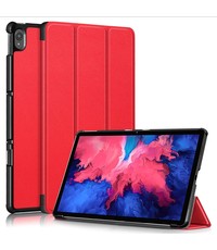 Ntech Lenovo Tab P11 hoes - Lenovo Tab P11 bookcase Rood - Trifold tablethoes smart cover - hoes lenovo tab P11 - Ntech