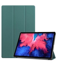 Ntech Lenovo Tab P11 hoes - Lenovo Tab P11 bookcase Donker Groen - Trifold tablethoes smart cover - hoes lenovo tab P11 - Ntech