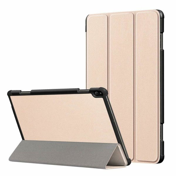 Ntech Hoes Geschikt voor Lenovo Tab P11 hoes - Hoes Geschikt voor Lenovo Tab P11 bookcase Goud - Trifold tablethoes smart cover - hoes Hoes Geschikt voor Lenovo Tab P11 - Ntech