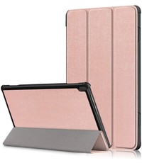 Ntech Lenovo Tab M10 HD hoes Rose Goud - Lenovo M10 HD cover smart hoes - hoes Lenovo Tab M10 HD Kunstleer