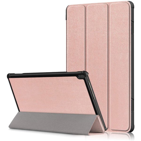 Ntech Lenovo Tab M10 HD hoes Rose Goud - Lenovo M10 HD cover smart hoes - hoes Lenovo Tab M10 HD Kunstleer