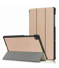 Ntech Lenovo Tab M10 HD hoes Goud - Lenovo M10 HD cover smart hoes - hoes Lenovo Tab M10 HD Kunstleer