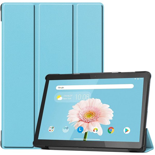 Ntech Hoes Geschikt voor Lenovo Tab M10 HD hoes Licht Blauw - Lenovo M10 HD cover smart hoes - hoes Hoes Geschikt voor Lenovo Tab M10 HD Kunstleer