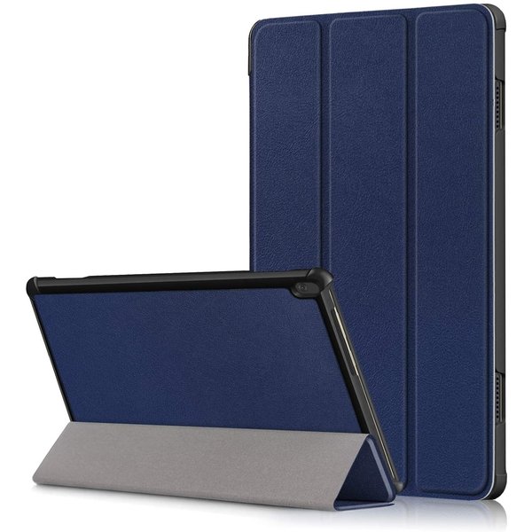 Ntech Hoes Geschikt voor Lenovo Tab M10 HD hoes Donker Blauw - Lenovo M10 HD cover smart hoes - hoes Hoes Geschikt voor Lenovo Tab M10 HD Kunstleer