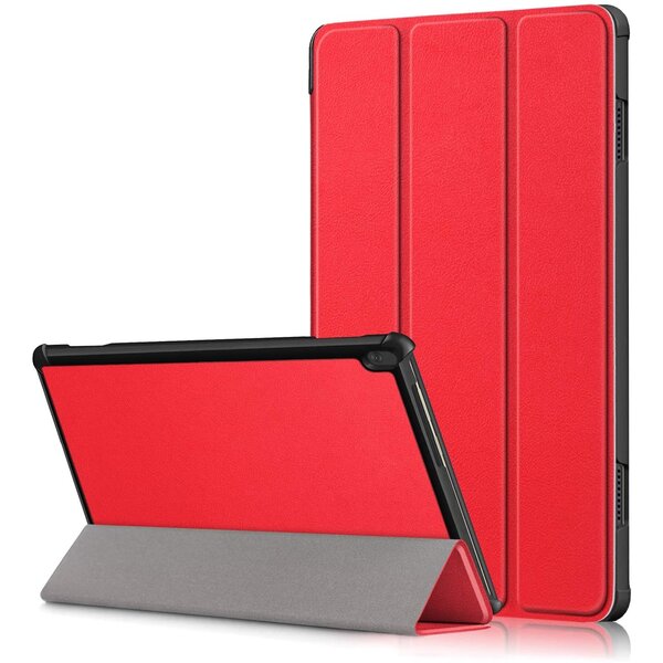 Ntech Hoes Geschikt voor Lenovo Tab M10 HD hoes Rood - Lenovo M10 HD cover smart hoes - hoes Hoes Geschikt voor Lenovo Tab M10 HD Kunstleer