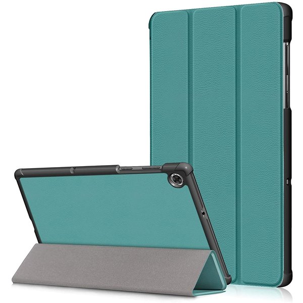 Ntech Hoes Geschikt voor Lenovo Tab M10 HD hoes Donker Groen - Lenovo M10 HD cover smart hoes - hoes Hoes Geschikt voor Lenovo Tab M10 HD Kunstleer