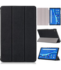 Ntech Lenovo Tab M10 HD hoes Zwart - Lenovo M10 HD cover smart hoes - hoes Lenovo Tab M10 HD Kunstleer