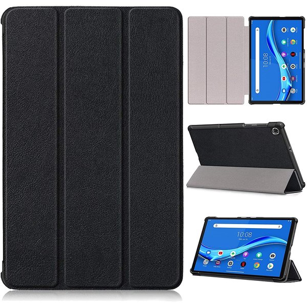 Ntech Lenovo Tab M10 HD hoes Zwart - Lenovo M10 HD cover smart hoes - hoes Lenovo Tab M10 HD Kunstleer