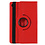Ntech Hoesje Geschikt Voor Samsung Galaxy Tab A8 Hoes 10.5 inch 2021 draaibare hoesje - Rood + tempered glass screenprotector + stulus pen