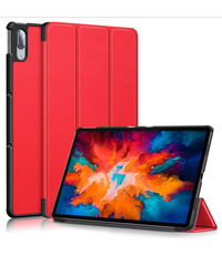 Ntech Lenovo Tab P11 Plus hoes - Lenovo Tab P11 Plus bookcase Rood - Trifold tablethoes smart cover - hoes lenovo tab P11 Plus - Ntech