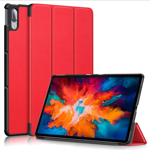 Ntech Hoes Geschikt voor Lenovo Tab P11 Plus hoes - Hoes Geschikt voor Lenovo Tab P11 Plus bookcase Rood - Trifold tablethoes smart cover - hoes Hoes Geschikt voor Lenovo Tab P11 Plus - Ntech