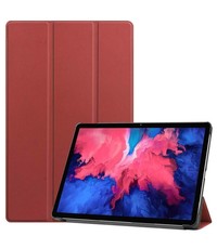 Ntech Lenovo Tab P11 Plus hoes - Lenovo Tab P11 Plus bookcase Wine Rood - Trifold tablethoes smart cover - hoes lenovo tab P11 Plus - Ntech