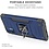 Ntech Hoesje geschikt voor Motorola G9 Plus Hoesje Heavy Duty Armor Hoesje Blauw - Hoesje geschikt voor Motorola G9 Plus Case Kickstand Ring cover met Magnetisch Auto Mount