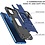 Ntech Hoesje geschikt voor Motorola G9 Plus Hoesje Heavy Duty Armor Hoesje Blauw - Hoesje geschikt voor Motorola G9 Plus Case Kickstand Ring cover met Magnetisch Auto Mount