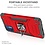 Ntech Hoesje geschikt voor Motorola G9 Plus Hoesje Heavy Duty Armor Hoesje Rood - Hoesje geschikt voor Motorola G9 Plus Case Kickstand Ring cover met Magnetisch Auto Mount