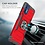 Ntech Hoesje geschikt voor Motorola G9 Plus Hoesje Heavy Duty Armor Hoesje Rood - Hoesje geschikt voor Motorola G9 Plus Case Kickstand Ring cover met Magnetisch Auto Mount