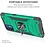 Ntech Hoesje geschikt voor Motorola G9 Plus Hoesje Heavy Duty Armor Hoesje Groen - Hoesje geschikt voor Motorola G9 Plus Case Kickstand Ring cover met Magnetisch Auto Mount