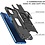 Ntech Hoesje geschikt voor Motorola G9 Plus Hoesje Heavy Duty Armor Hoesje Zwart - Hoesje geschikt voor Motorola G9 Plus Case Kickstand Ring cover met Magnetisch Auto Mount