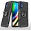 Ntech Hoesje geschikt voor Motorola G9 Plus Hoesje Heavy Duty Armor Hoesje Zwart - Hoesje geschikt voor Motorola G9 Plus Case Kickstand Ring cover met Magnetisch Auto Mount