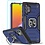 Ntech Hoesje Geschikt Voor Samsung Galaxy A32 4G Hoesje Heavy Duty Armor Hoesje Blauw - Galaxy A32 4G Case Kickstand Ring cover met Magnetisch Auto Mount- Hoesje Geschikt Voor Samsung Galaxy A32 4G screenprotector 2 pack