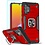 Ntech Hoesje Geschikt Voor Samsung Galaxy A32 4G Hoesje Heavy Duty Armor Hoesje Rood - Galaxy A32 4G Case Kickstand Ring cover met Magnetisch Auto Mount- Hoesje Geschikt Voor Samsung Galaxy A32 4G screenprotector 2 pack