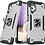 Ntech  Hoesje Geschikt Voor Samsung Galaxy A32 4G Hoesje Heavy Duty Armor Hoesje Zilver - Galaxy A32 4G Case Kickstand Ring cover met Magnetisch Auto Mount- Hoesje Geschikt Voor Samsung Galaxy A32 4G screenprotector 2 pack