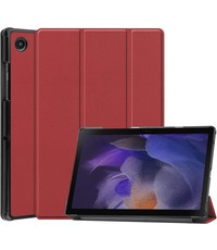 Ntech Samsung Galaxy Tab A8 Hoes Wine Rood - Samsung Tab A8 2021 hoes (10.5 inch) smart cover - Tab A8 2021 hoes 10.5 bookcase - hoes Samsung Tab A8 2021 - hoesje Samsung Galaxy Tab A8 2021