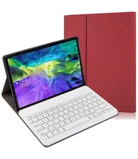 Ntech iPad 2018 hoes met toetsenbord Bordeaux - iPad 2017 hoes met toetsenbord Smart Keyboard Case Bluetooth Toetsenbord Hoesje - Ntech