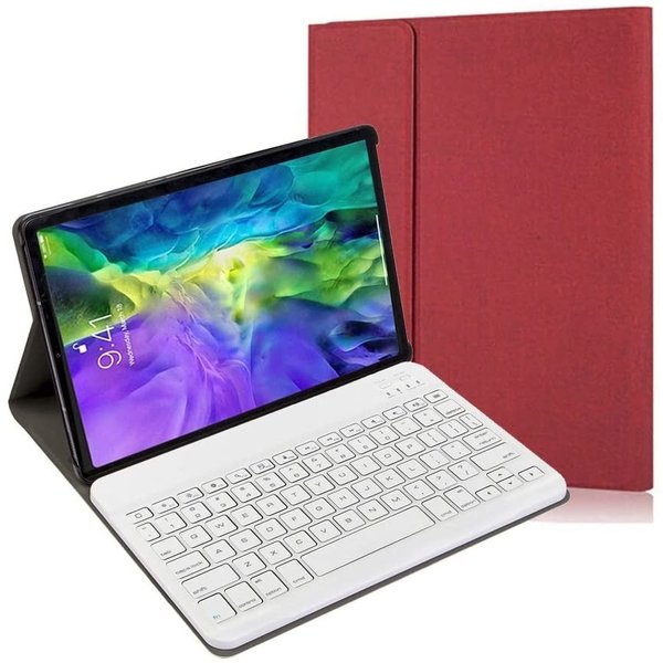 Ntech Hoes geschikt voor iPad 2018 met toetsenbord Bordeaux - Hoes geschikt voor iPad 2017 hoes met toetsenbord Smart Keyboard Case Bluetooth Toetsenbord Hoesje - Ntech